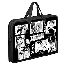 Купить Папка для тетрадей А4 "Чёрно-белое аниме " 34*24,5*3 см, пластик — Фото №1