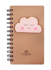 Купить Блокнот Облачко с закрытыми глазками (объемная аппликация) (200стр) (11,5х18) — Фото №1