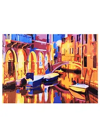 Купить Холст с красками по номерам 22х30см ТМ Рыжий кот Венеция в ночных огнях (12цв) HS101 — Фото №1