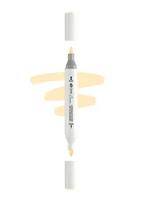 Купить Маркер акриловый "Сонет" кремовый, двусторонний, перо кисть/пуля — Фото №1