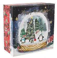 Купить Коробка подарочная "Новогодние пингвинята" НГ, 18*18*7.5, картон — Фото №1