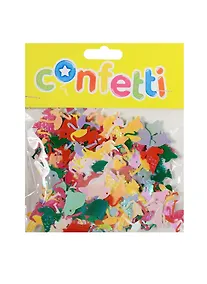 Купить Пайетки Животные, микс пастельных цветов,(15 гр)(кошечки, фламинго,голуби,олени, зайцы, мишки) — Фото №1