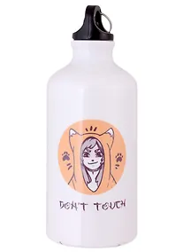 Купить Бутылка с карабином  Аниме Девушка в капюшоне комикс (металл) (500мл) — Фото №1