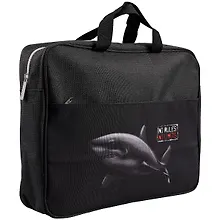 Купить Папка для тетрадей А4 "Shark" молния, джинс. ткань — Фото №1