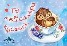 Купить Магнитная открытка. Совы. Ты мой сахара кусочек! — Фото №1