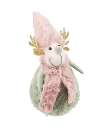 Купить Новогоднее украшение Олень с шарфике и шапочке (текстиль) (10х5см) (12-06277-NY-14) — Фото №1