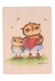 Купить Открытка дерево Сова с сердцем Мамина любовь (Инга Пальцер) — Фото №1