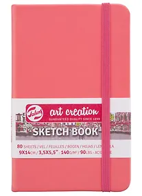 Купить Скетчбук А6 80л "Art Creation" 140г/м2, коралл.тв.обл., резинка — Фото №1