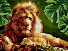 Купить Алмазная мозаика "Мудрый лев", 30х40 см — Фото №1