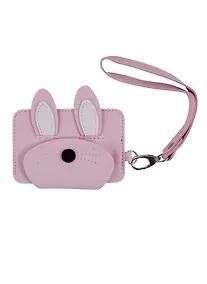 Купить Чехол для карточек на кнопке горизонтальный Кролик с ушками (PU) (10×7) (12-11592-ZY-26) — Фото №1