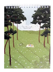 Купить Блокнот А5 50 листов в клетку "Soul", роща, спираль — Фото №1