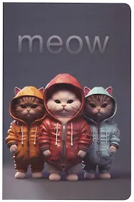 Купить Тетрадь в клетку Kairui, "Коты в комбинезонах", 32 листа — Фото №1