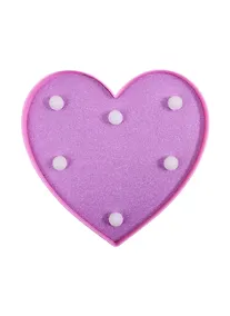 Купить Светильник LED Сердечко (глиттер) (пластик) (16х16) — Фото №1
