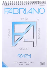 Купить Блокнот для зарисовок 29,7*42см 100л "Schizzi" 90г/м2, Fabriano — Фото №1