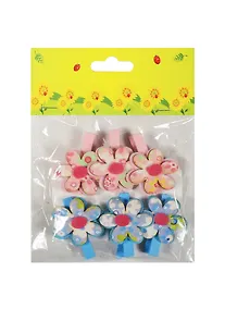 Купить Набор прищепок, 6 шт, в пакете с хедером, цветочки с шестью лепестками (11-06943-2) — Фото №1