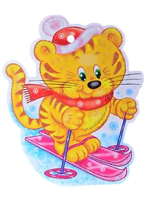 Купить Вырубная фигурка "Тигренок на лыжах" — Фото №1