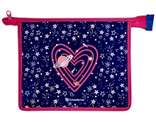Купить Папка для тетрадей А5 "HEARTS AND STARS" 235*190*50, комбин., молния сверху — Фото №1