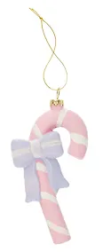 Купить Новогоднее подвесное украшение Трость розовая (пластик) (ПВХ бокс) (13см) (12-09305-N1) — Фото №1