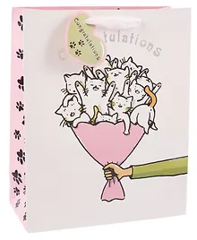 Купить Пакет А4 32*26*12 "Котики. Congratulations" нейтр., бум.мат.ламинат — Фото №1