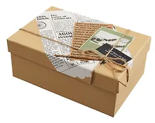 Купить Коробка подарочная "Newspaper" 21*14*8,5см, картон — Фото №1