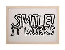 Купить Фоторамка 21*30 "Smile! It works" светлое дерево — Фото №1