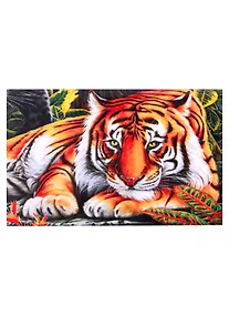 Купить Алмазная мозаика квадратная  17x22 (класс.) с подр., с полн. заполн.(24 цв.) Спокойный тигр (Арт.F1-022) — Фото №1