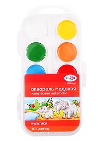 Купить Акварельные краски Гамма, "Мультики", 10 цветов — Фото №1