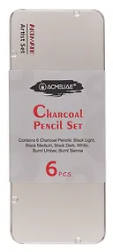 Купить Карандаши угольные 06шт , мет.кор., ACMELIAE — Фото №1