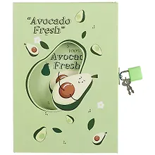 Купить Записная книжка А6 50л "Avocado" в коробке с замочком, ассорти — Фото №1