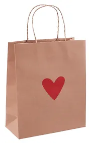 Купить Пакет А5 26*22*10 "Сердечко" крафт — Фото №1