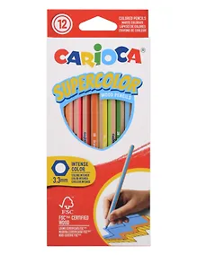 Купить Карандаши цветные 12цв "Supercolor" шестигранные, к/к, подвес, Carioca — Фото №1