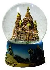 Купить Сувенир АКМ Сноубол СПб h=9см "Спас-на-Крови" красн. основ. 097R-65-01 — Фото №1