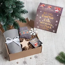 Купить Новогодний подарочный набор Новый год: Счастье (плед и аксессуары) — Фото №1