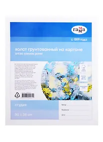 Купить Холст на картоне "Студия", 30*35см, 100% хлопок, мелкое зерно, Гамма — Фото №1