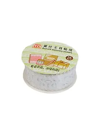 Купить Клейкая лента ажурная, 1.8 см, белый, бабочка, ЛАБ-1 — Фото №1