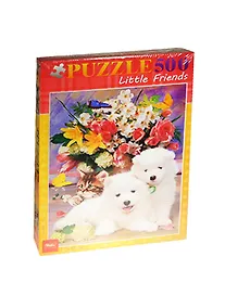 Купить Пазлы 500 А2ф Милые друзья и букет (500П32_12713) (35х47см) (12-99л.) (Hatber) (коробка) — Фото №1