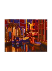 Купить Алмазная мозаика ТМ Рыжий Кот 22х32см с подрамником с полным заполнением (класс.)  (20 цв.) ВЕЧЕРНЯЯ ВЕНЕЦИЯ (Арт. AC22085) — Фото №1