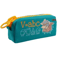 Купить Пенал с большой молнией "Басик: формулы", бирюзовый — Фото №1