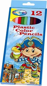 Купить Карандаши цветные Centrum, "Пират", пластиковые 12 цветов — Фото №1