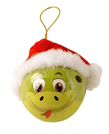 Купить Елочный шар НГ Змейка в шапочке (пластик, текстиль) (7,5см) (ПВХ Бокс) (12-TianJian-299-759243S) — Фото №1