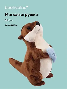 Купить Мягкая игрушка Выдра с рыбкой (24см) (12-0650-202411-T5) Bookvalno — Фото №1
