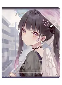 Купить Тетрадь в клетку Эксмо, "Аниме. Девушка с крыльями под зонтиком", 48 листов — Фото №1