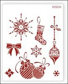 Купить Трафарет Barocci пластиковый многоразовый Шары 20х25см НГ012 — Фото №1