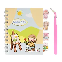 Купить Набор декоративных наклеек в блокноте, 12 листов в комплекте с пинцетом, 90 х 110 мм — Фото №1