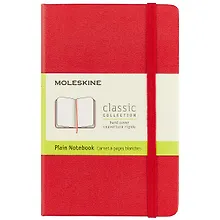 Купить Записная книжка Moleskine Classic Pocket, нелинованная, красная, 96 листов, А6 — Фото №1