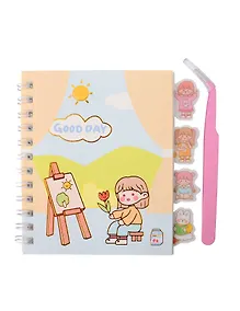 Купить Набор декоративных наклеек в блокноте 12 листов в комплекте с пинцетом размер 90х110 мм Артикул 72282 — Фото №1