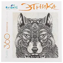 Купить Пазл Оригами, 360 эл., 47,5*47,5см., Серия Арт-терапия Этника, Волк — Фото №1