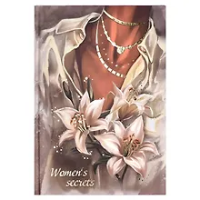 Купить Книга для записей А5 80л. "БЕЛЫЕ ЛИЛИИ" тв.переплёт, 7БЦ, полноцв.печать, тиснение фольгой, мат.ламинация — Фото №1