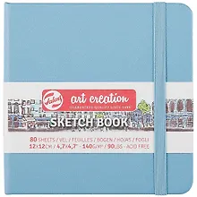 Купить Скетчбук 12*12 80л "Art Creation" 140г/м2, син.тв.обл., резинка — Фото №1