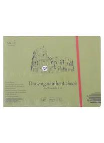 Купить Скетчбук 24,5*18,6см 8л "SMLT Art Acrylic authenticbook", с резинкой, 290г/м2, белый, сшивка — Фото №1